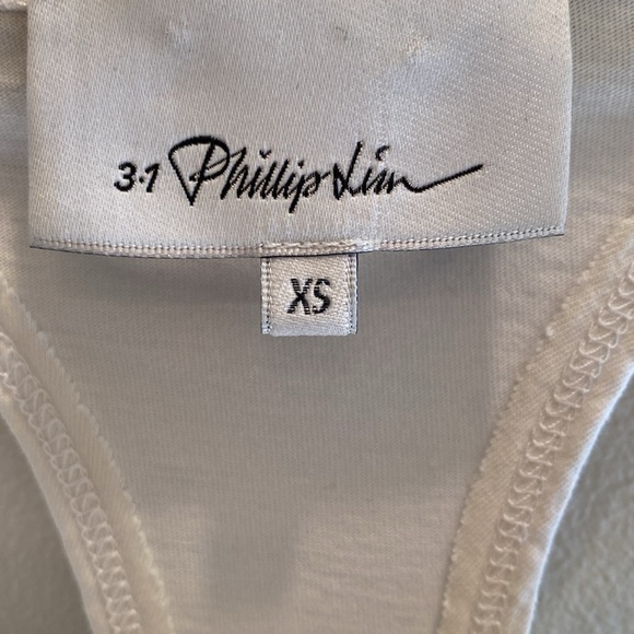 3.1 Phillip Lim Phoenix White Tank Embellished Beaded Jeweled Collar Size XS - Picture 8 of 11
